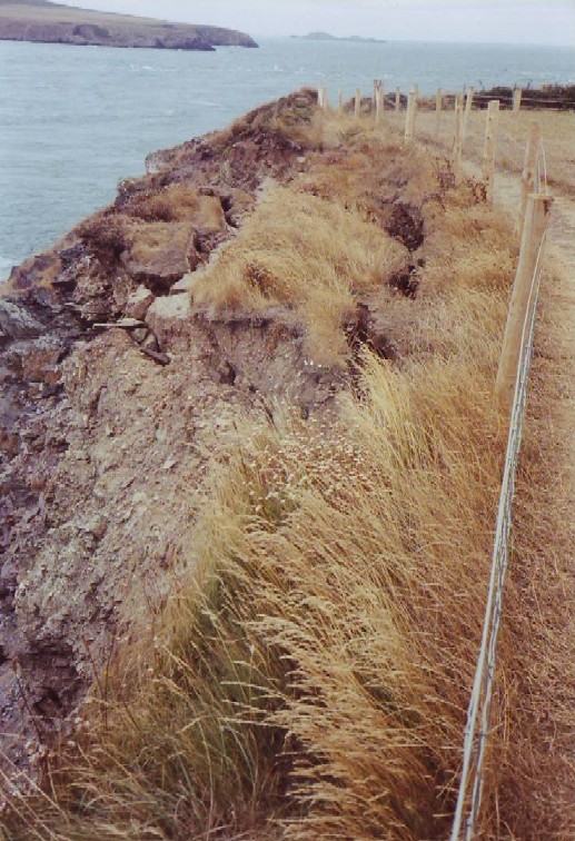 Een van de gevaren op het coastpath